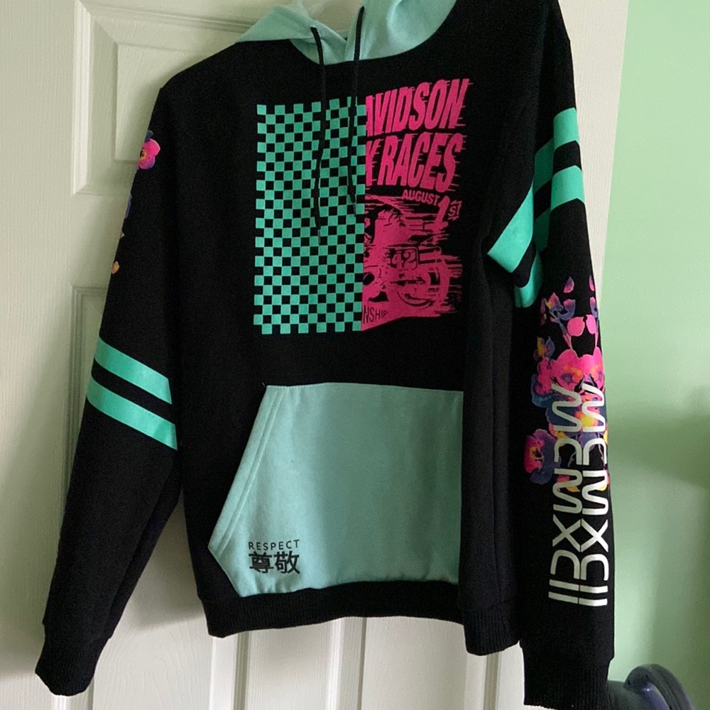 Motorcycle neon hoodie